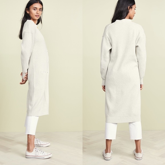 Free People Run To You Cardigan Grey Maxi NWT Sz S - Picture 2 of 6